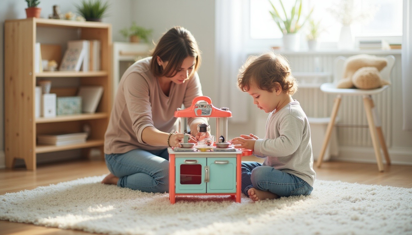 Child and mother playing